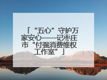 “五心”守护万家安心——记枣庄市“付强消费维权工作室”