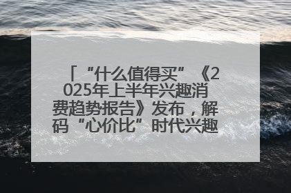 “什么值得买”《2025年上半年兴趣消费趋势报告》发布，解码“心价比”时代兴趣消费新范式