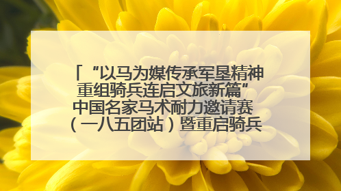 “以马为媒传承军垦精神 重组骑兵连启文旅新篇” 中国名家马术耐力邀请赛（一八五团站）暨重启骑兵连活动正式启动