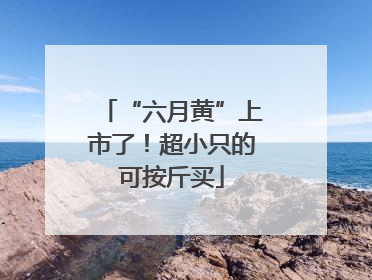 “六月黄”上市了！超小只的可按斤买