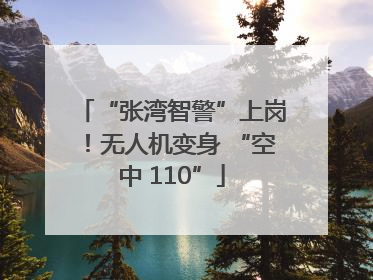 “张湾智警”上岗！无人机变身 “空中 110”