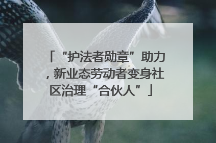 “护法者勋章”助力，新业态劳动者变身社区治理“合伙人”