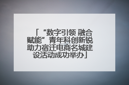 “数字引领 融合赋能”青年科创新锐助力宿迁电商名城建设活动成功举办