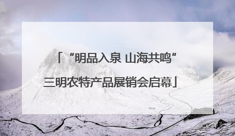 “明品入泉 山海共鸣”三明农特产品展销会启幕