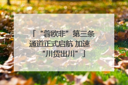 “蓉欧非”第三条通道正式启航 加速“川货出川”