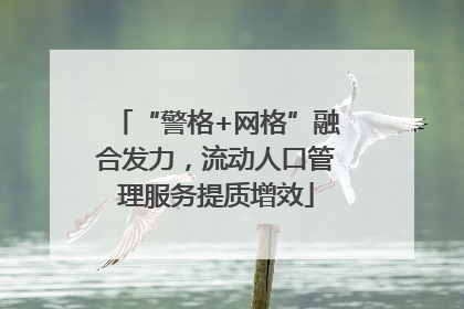 “警格+网格”融合发力，流动人口管理服务提质增效