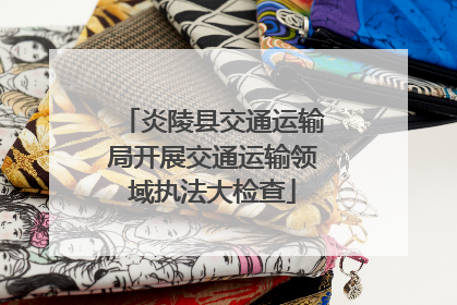 炎陵县交通运输局开展交通运输领域执法大检查