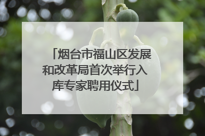 烟台市福山区发展和改革局首次举行入库专家聘用仪式