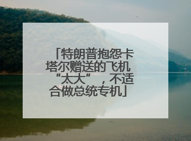 特朗普抱怨卡塔尔赠送的飞机“太大”，不适合做总统专机