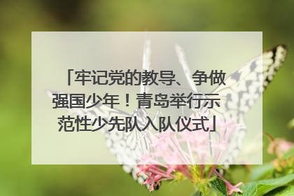 牢记党的教导、争做强国少年！青岛举行示范性少先队入队仪式