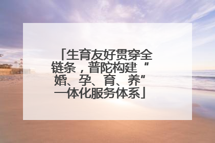 生育友好贯穿全链条，普陀构建“婚、孕、育、养”一体化服务体系
