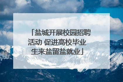 盐城开展校园招聘活动 促进高校毕业生来盐留盐就业