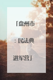 盘州市：民法典进军营