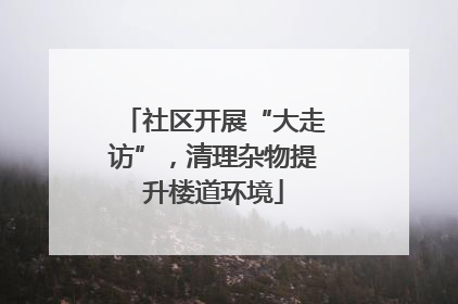 社区开展“大走访”，清理杂物提升楼道环境