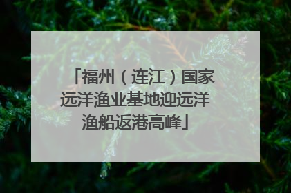 福州（连江）国家远洋渔业基地迎远洋渔船返港高峰