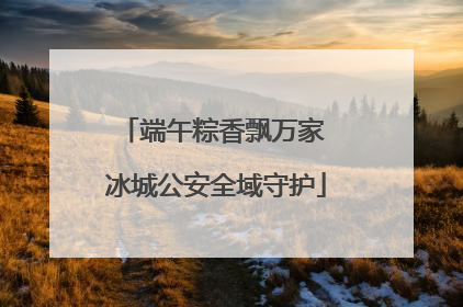 端午粽香飘万家 冰城公安全域守护