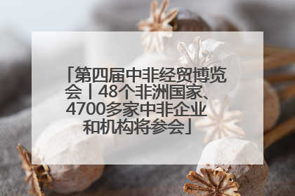 第四届中非经贸博览会丨48个非洲国家、4700多家中非企业和机构将参会