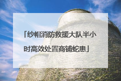 纱帽消防救援大队半小时高效处置商铺蛇患