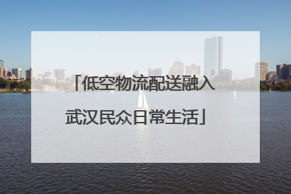 低空物流配送融入武汉民众日常生活