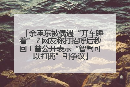 余承东被偶遇“开车睡着”？网友称打招呼后秒回！曾公开表示“智驾可以打盹”引争议