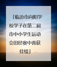 临汾市向阳学校学子在第二届市中小学生运动会田径赛中喜获佳绩