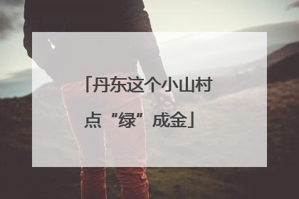 丹东这个小山村点“绿”成金