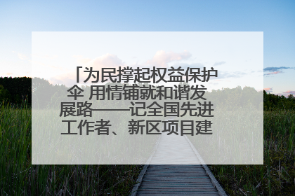 为民撑起权益保护伞 用情铺就和谐发展路——记全国先进工作者、新区项目建设中心干部卢小勇