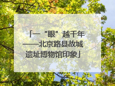 一“眼”越千年——北京路县故城遗址博物馆印象