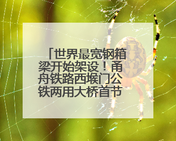 世界最宽钢箱梁开始架设！甬舟铁路西堠门公铁两用大桥首节段钢箱梁架设启动