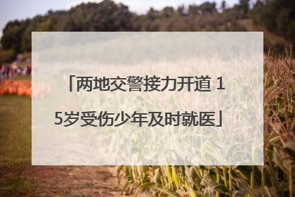 两地交警接力开道 15岁受伤少年及时就医