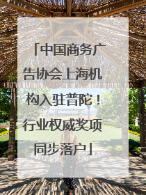 中国商务广告协会上海机构入驻普陀！行业权威奖项同步落户