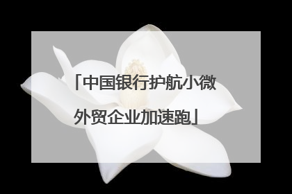 中国银行护航小微外贸企业加速跑