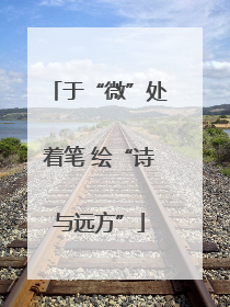 于“微”处着笔 绘“诗与远方”