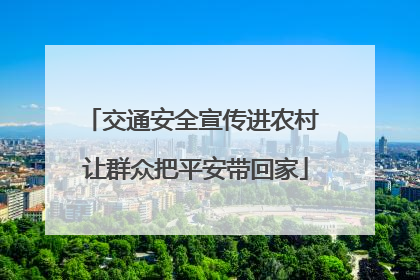 交通安全宣传进农村 让群众把平安带回家
