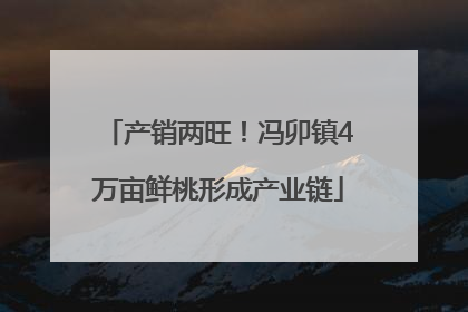 产销两旺！冯卯镇4万亩鲜桃形成产业链