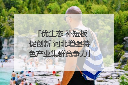 优生态 补短板 促创新 河北增强特色产业集群竞争力