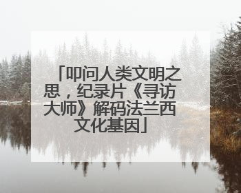 叩问人类文明之思，纪录片《寻访大师》解码法兰西文化基因