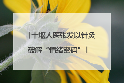 十堰人医张发以针灸破解“情绪密码”