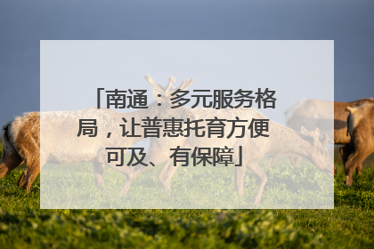 南通：多元服务格局，让普惠托育方便可及、有保障