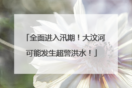 全面进入汛期！大汶河可能发生超警洪水！