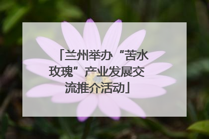 兰州举办“苦水玫瑰”产业发展交流推介活动