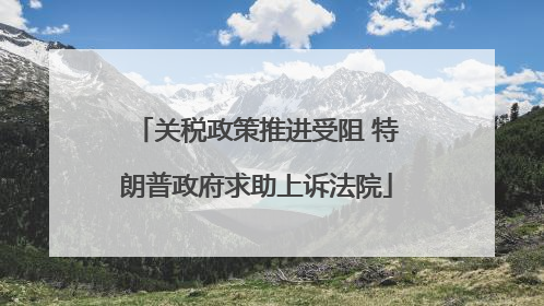 关税政策推进受阻 特朗普政府求助上诉法院