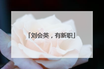 刘会英，有新职
