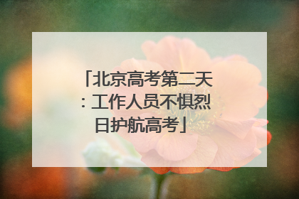 北京高考第二天：工作人员不惧烈日护航高考