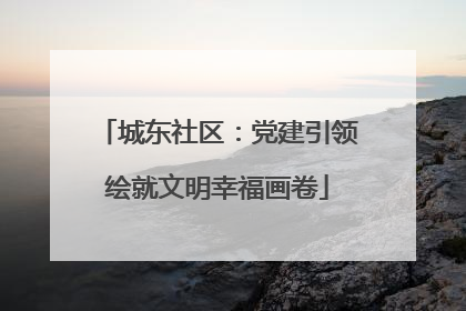 城东社区：党建引领绘就文明幸福画卷