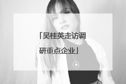 吴桂英走访调研重点企业