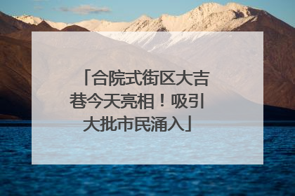 合院式街区大吉巷今天亮相！吸引大批市民涌入