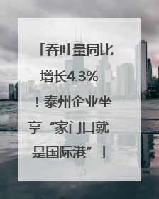 吞吐量同比增长4.3%！泰州企业坐享“家门口就是国际港”