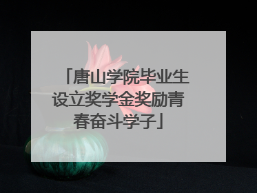 唐山学院毕业生设立奖学金奖励青春奋斗学子