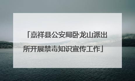 嘉祥县公安局卧龙山派出所开展禁毒知识宣传工作